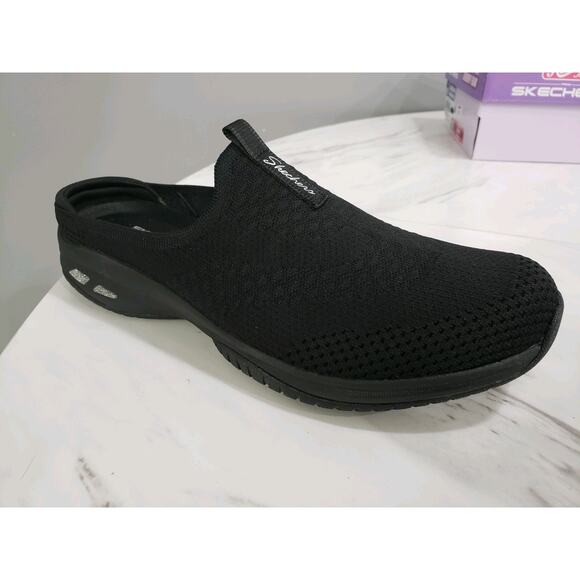 NEW Skechers Commute Time Slides Black Mesh Walking Sneaker Size 10 Slip On - Picture 9 of 9